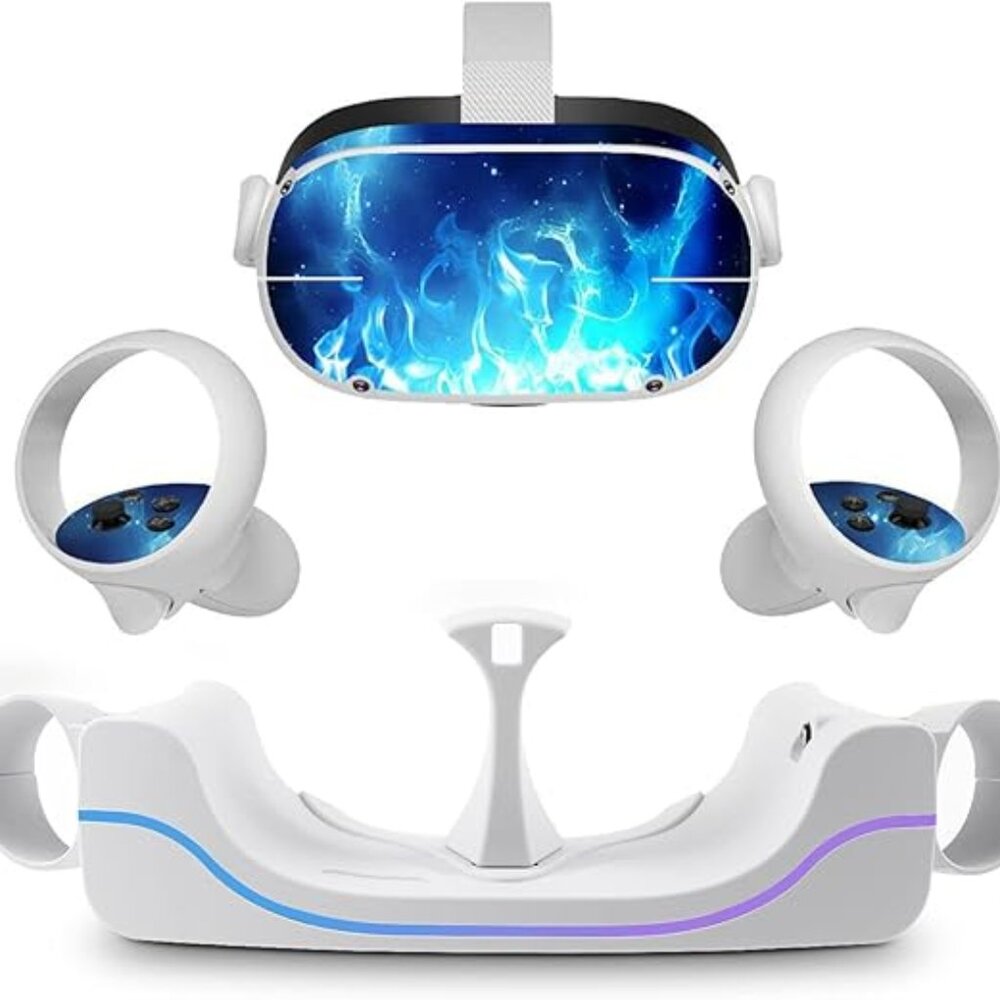 Charging Dock for Oculus Quest 2,VR Headset Charging Stand Compatible with Meta